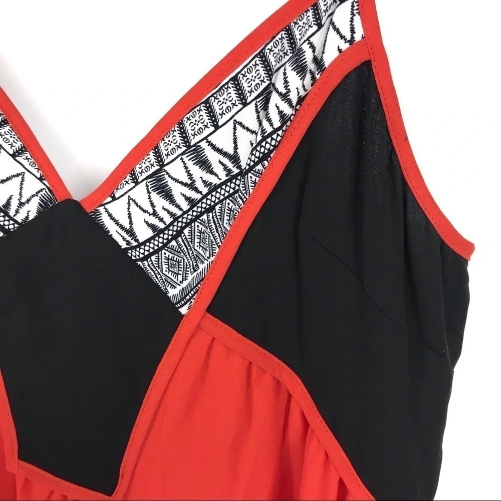 TCEC Color Block‎ Red Mini Dress - Picture 6 of 9